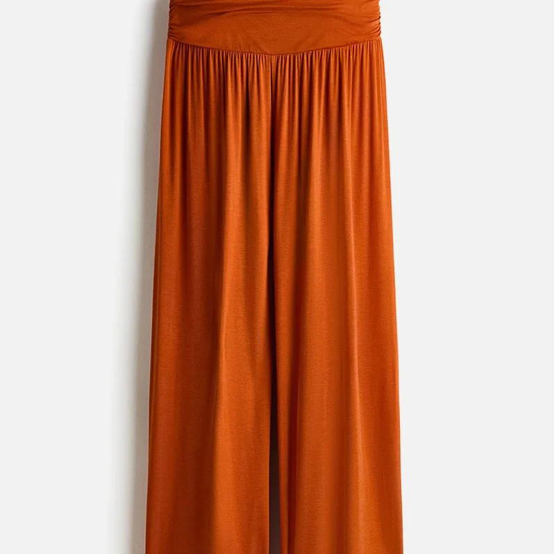 Gathered Viscose Trousers