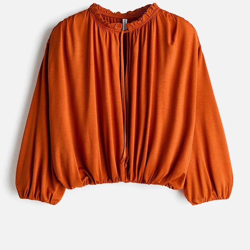 Gathered Viscose Top